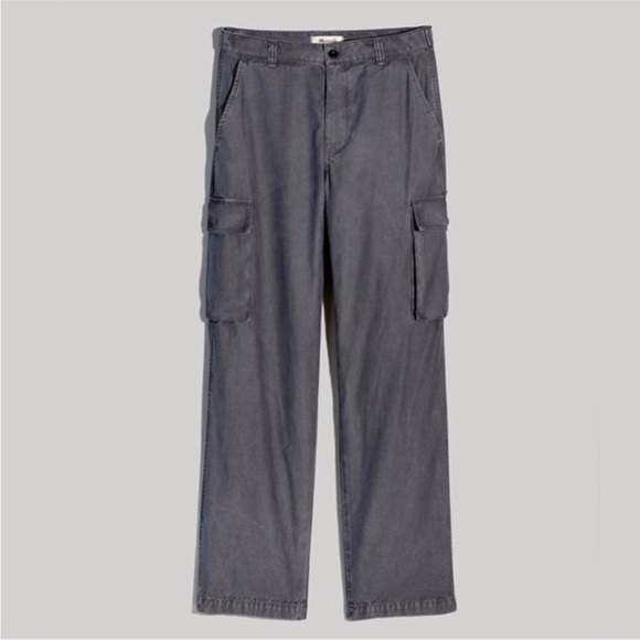 Madewell Garment-Dyed Low-Slung Baggy Straight Cargo Pants Size 24 - Picture 5 of 11